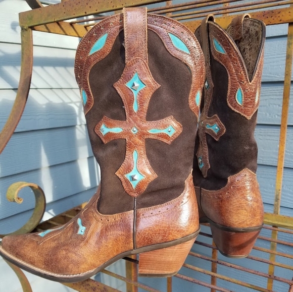 Ariat Leather and Suede Boots - Picture 4 of 6